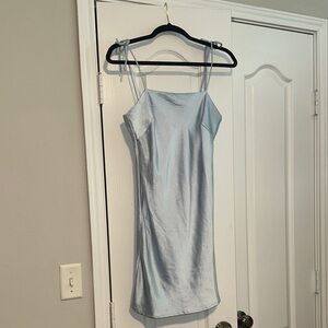 Princess Polly Light Blue Satin Dress